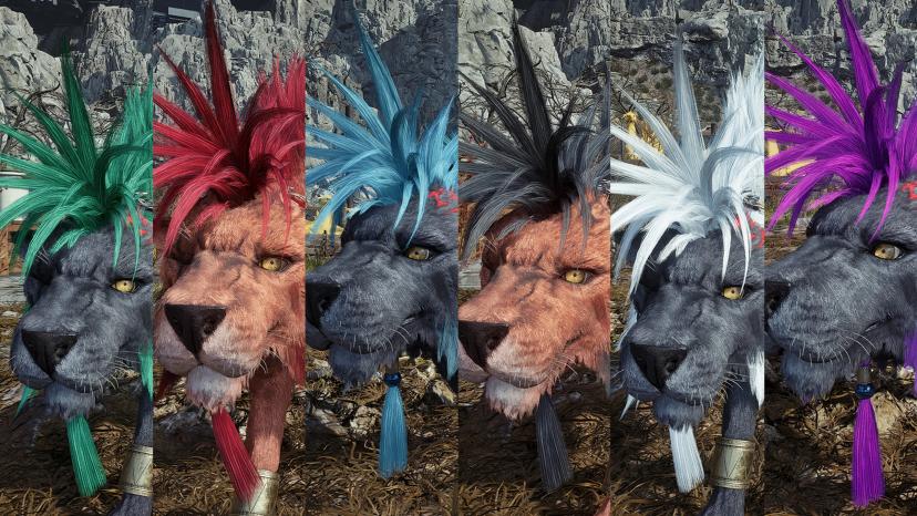 Collection of bright mohawks from Red XIII mod addon