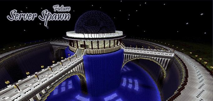 Futuristic Server Spawn | Map for Minecraft addon