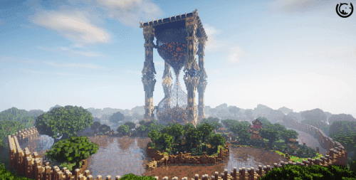 The Giant Hourglass Kingdom | Map for Minecraft addon