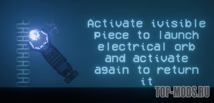 Mod "Lançador de Orbes Elétricos" addon