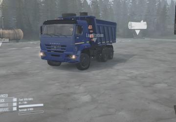 Savok KamAZ 6522 (Tractor-dump truck) for Spintires: MudRunner (v07.08.19)/Mod addon