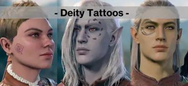 Tattoos depicting deities (all options for priests and "Three Dead Men") addon