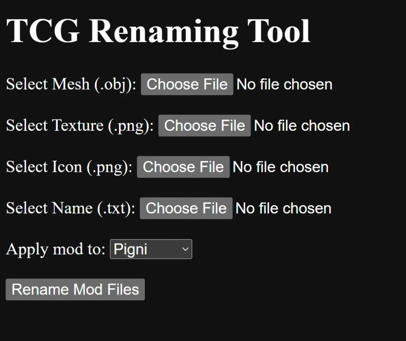 TCG Rename Tool (Discontinued) addon
