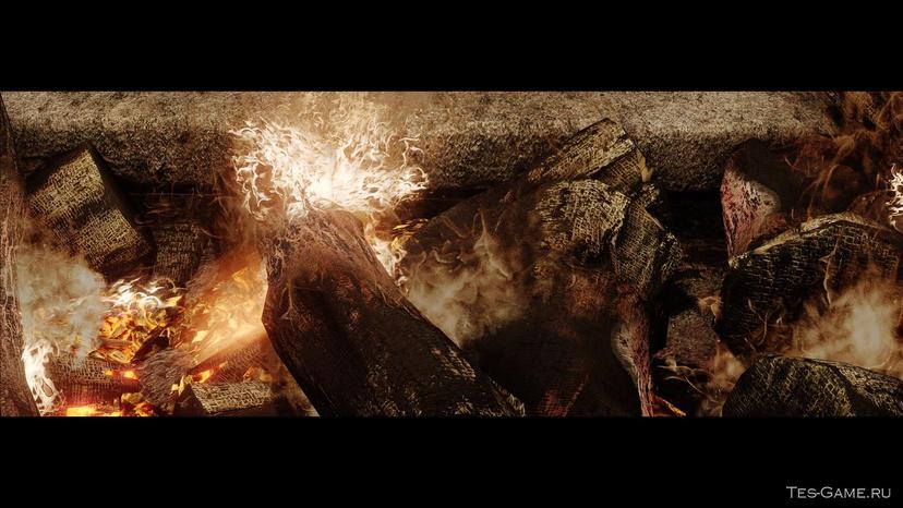 Charred log in the fires addon