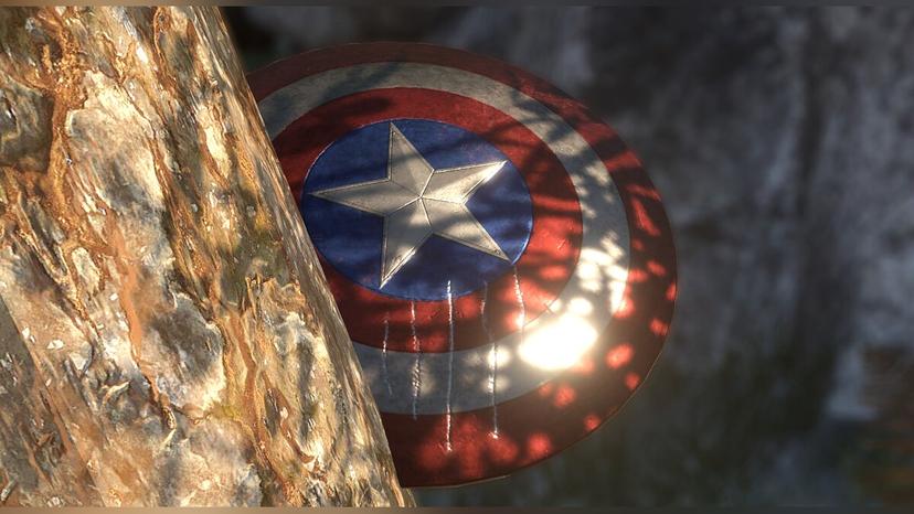 Captain America's shield in the movie "The Avengers". addon
