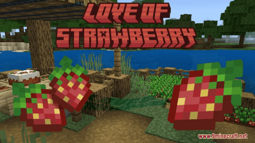 Love Of StrawBerry Resource Pack (1.20.4, 1.19.4) - текстур-пак addon