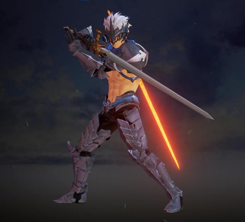 Alphen - Excalibur style long sword and fire sword with cross guard addon