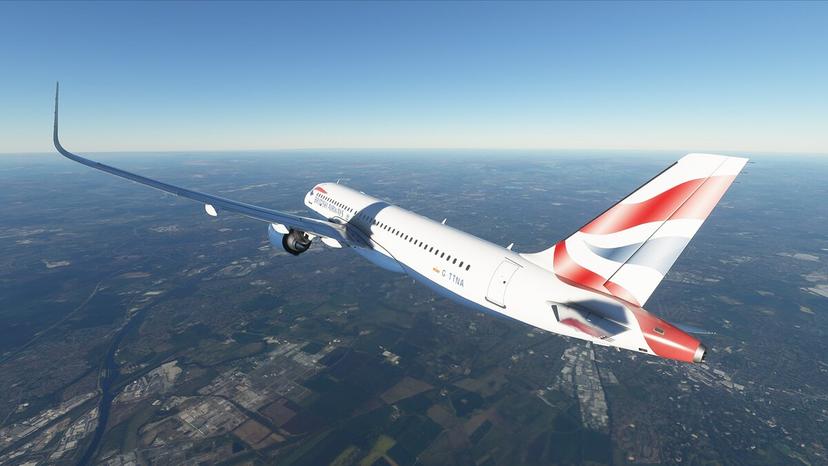 British Airways coloring page for the A 320 aircraft addon