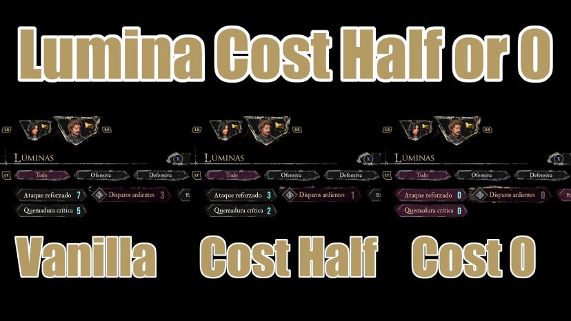 Lumina Price Half or 0 (2 versions) addon