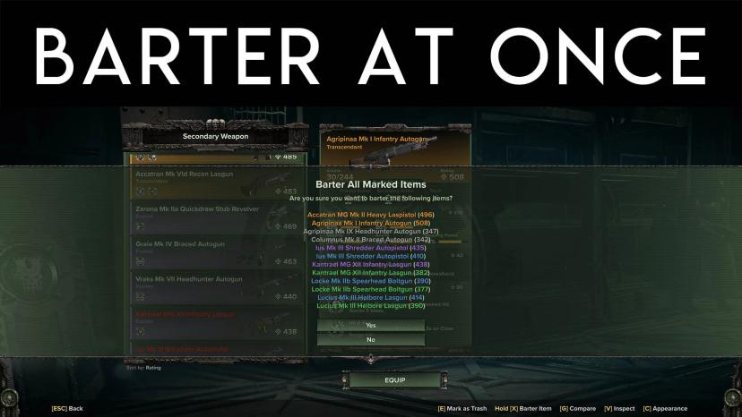 Barter for one time addon