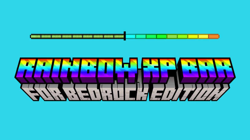 Rainbow XP Texture Pack (1.21, 1.20) – MCPE/Bedrock addon