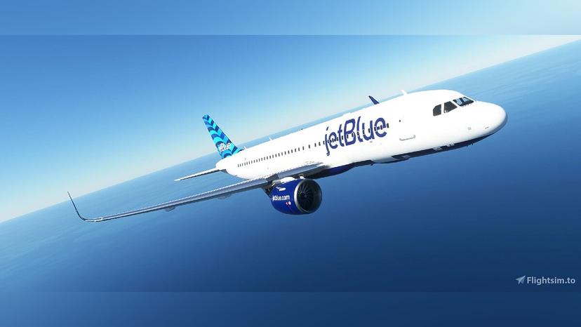 JetBlue coloring page for A320 aircraft addon