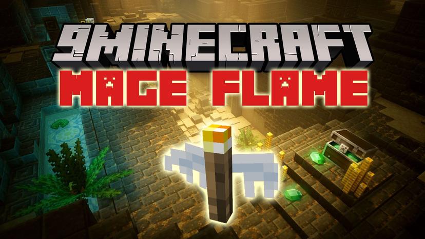 Mage Flame Mod 1.19.4 - dynamic light source addon