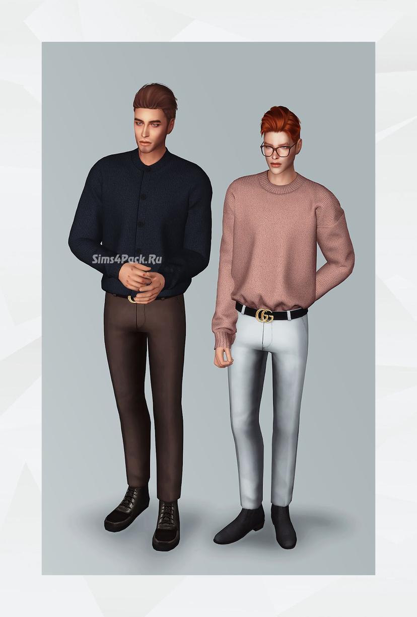 Sweater and cardigan with Henry neck addon