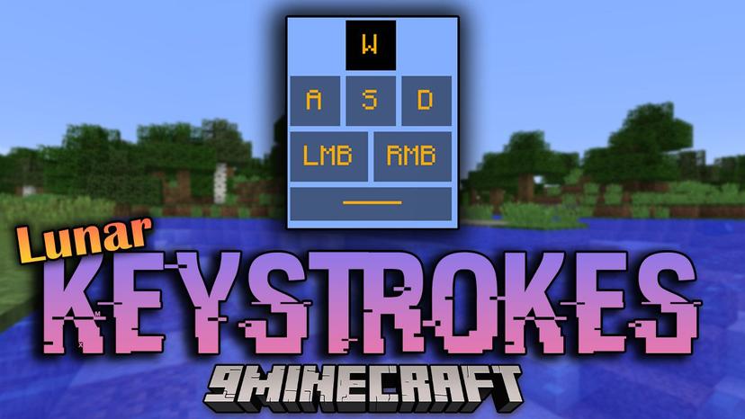 Lunar Keystrokes Mod (1.8.9) - displays keyboard usage addon