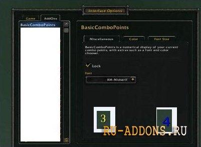 BasicComboPoints for WoW 3.3.5 addon