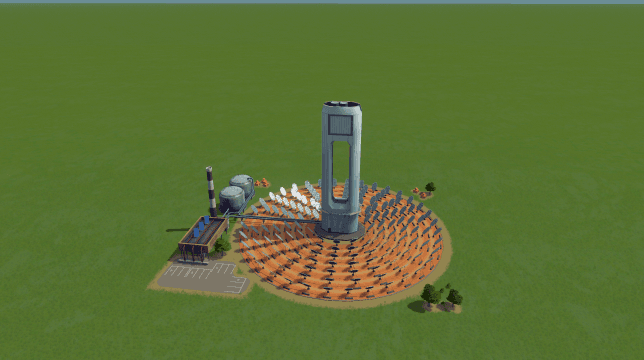 Solar power plant Car places addon