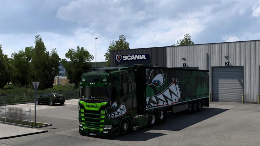 Скин ВОЕННАЯ ДЛЯ SCANIA S HIGHROOF addon