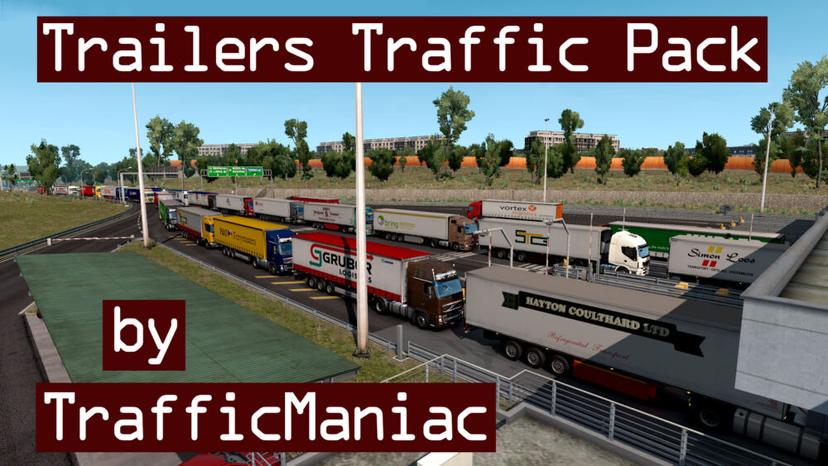 МОД ПРИЦЕПЫ TRAFFIC ПАК ДЛЯ EURO TRUCK SIMULATOR 2 addon