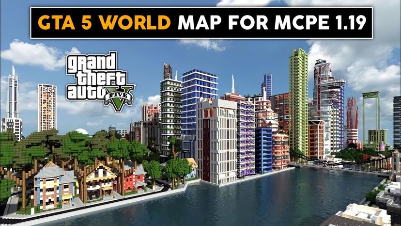Карта мира GTA 5 (1.19) - MCPE/Bedrock addon