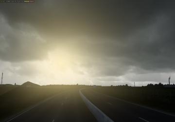 Weather 2.0 ATS version 3.2 for American Truck Simulator (v1.51.x)/Mod addon