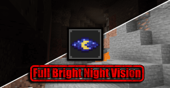Pacote de Visão Noturna com Brilho Total (1.21) - MCPE addon