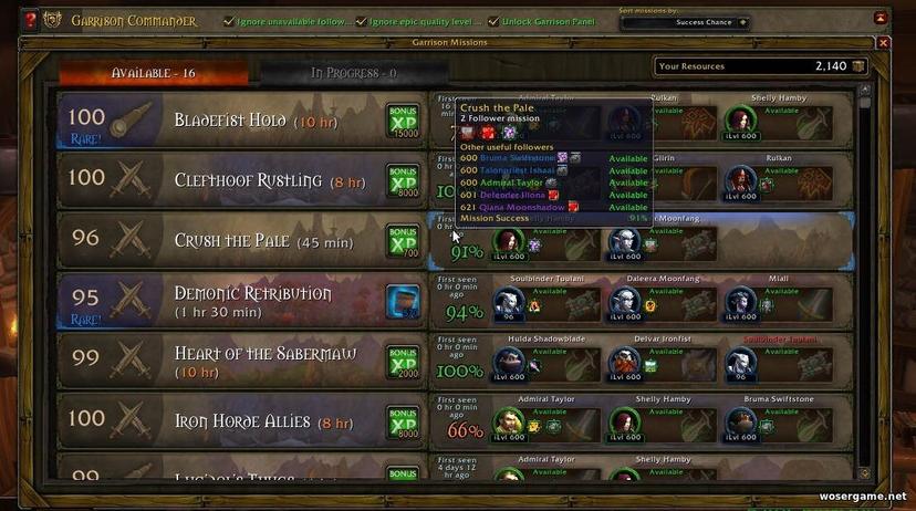 GarrisonCommander 6.2.4 - Support for selecting comrades addon