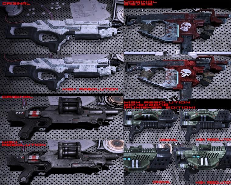 Mass Effect 3 "Argus, Claymore, Piraña, Punisher HD". MAUD addon