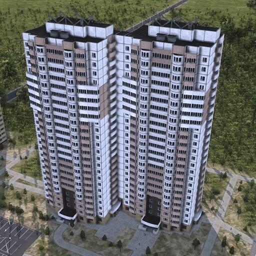 Жилые здания типа I-155B, I-155B2 addon