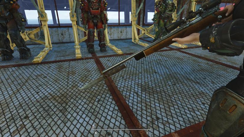 Штык-нож для охотничьего ружья с рукояткой addon