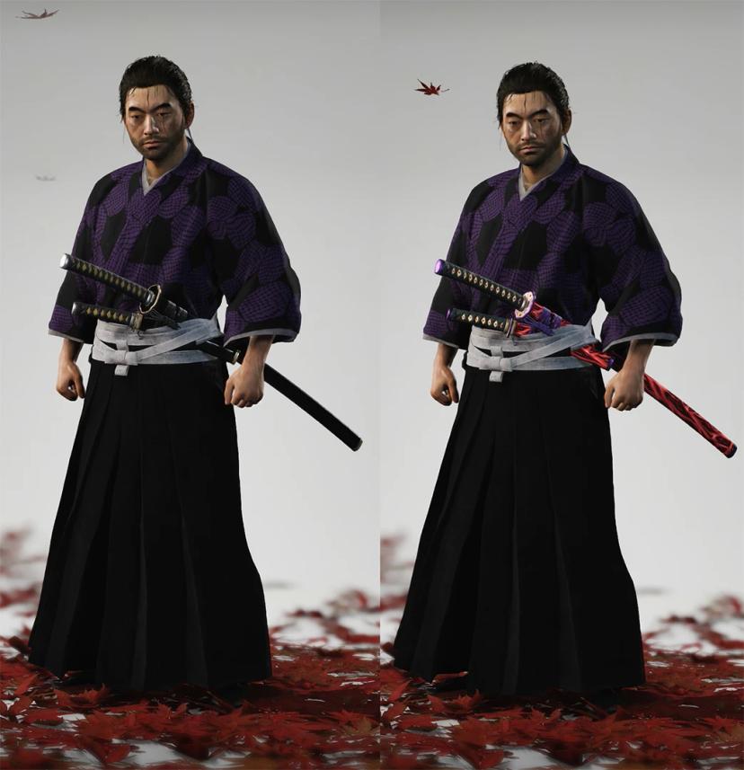 Наборы мечей и клинков Kokushibo Ronin Attire addon