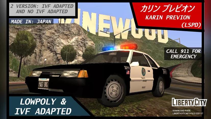 Karin Previon LSPD (LAPD parody + ImVehFt support) mod addon
