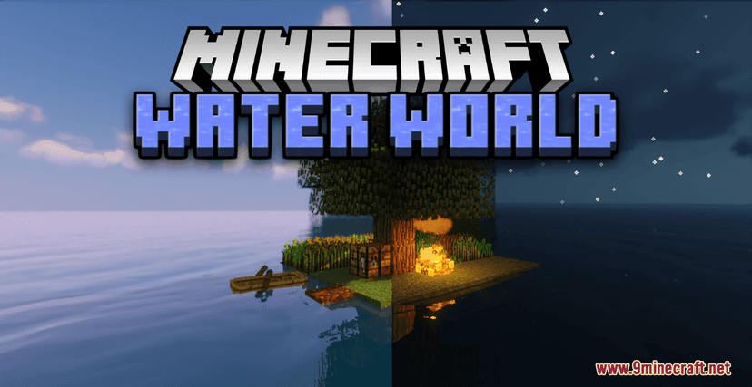 Map "Water World" (1.18.2) - survival on a stranded island addon