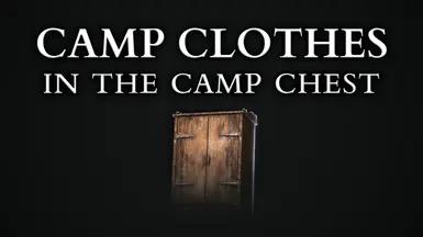 Camping clothes in a camping chest - the structure of sending goods. addon